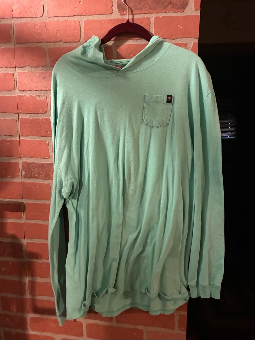 Simply Southern Mint Green Lightweight Hooded Long Sleeve Top